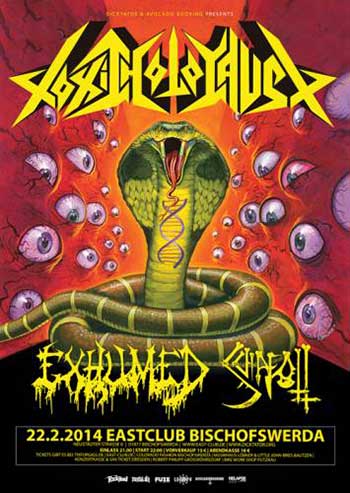 TOXIC HOLOCAUST, EXHUMED, SCHAFOTT TOXIC HOLOCAUST, EXHUMED, SCHAFOTT