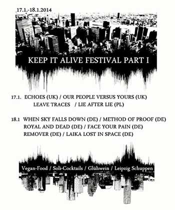 ECHOES, OUR PEOPLE VERSUS YOURS, LIE AFTER LIE, LEAVE TRACES