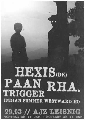 HEXIS, PAAN, RHA., TRIGGER, INDIAN SUMMER WESTWARD HEXIS, PAAN, RHA., TRIGGER, INDIAN SUMMER WESTWARD