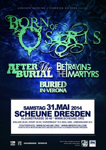 BORN OF OSIRIS, BETRAYING THE MARTYRS, AFTER THE BURIAL, BURIED IN VERONA
