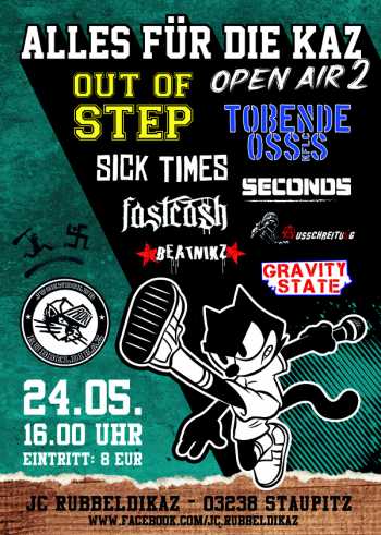 OUT OF STEP, TOBENDE OSSIS, SICK TIMES, SECONDS, FAST CASH, BEATNIKS, AUSSCHREITUNG, GRAVITY STATE