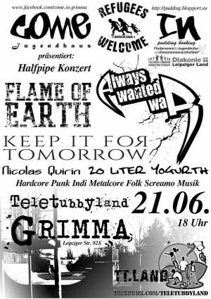 ALWAYS WANTED WAR, KEEP IT FOR TOMORROW, FLAME OF EARTH, 20 LITER YOGURTH, NICOLAS QUIRIN