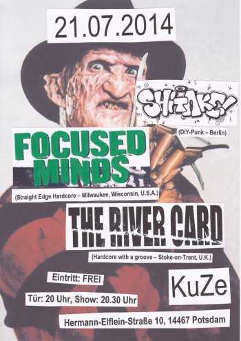 FOCUSED MINDS, THE RIVER CARD, SHITAKE