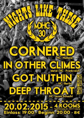 CORNERED, IN OTHER CLIMES, GOT NOTHIN, DEEP THROAT