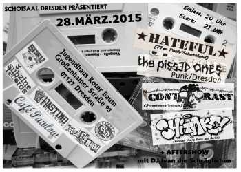 HATEFUL, THE PISSED ONES, CONTRAST, SHITAKE, DJ IVAN DIE SCHRÄGLICHEN