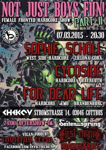 SOPHIE SCHOL, CYCOSIDE,  FOR DEAR LIFE