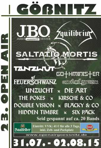 J.B.O.,  SALTATIO MORTIS, EQUILIBRIUM, TANZWUT, GOTHMINISTER, END OF GREEN, FEUERSCHWANZ, UNZUCHT, DIE ART, THE POKES, KIRSCHE & CO, DOUBLE VISION, BLACKY & CO, HIDDEN TIMBRE, SIX PACK