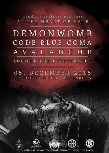 DEMONWOMB, CODE BLUE COMA, AVALANCHE, LUCIFER THE LIGHTBEARER DEMONWOMB, CODE BLUE COMA, AVALANCHE, LUCIFER THE LIGHTBEARER