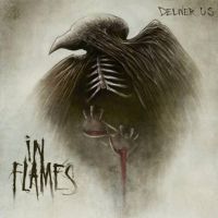 in flames